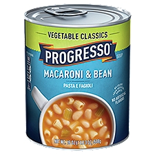 Progresso Vegetable Classics Macaroni & Bean, Soup, 19 Ounce