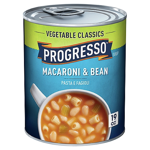 Progresso Vegetable Classics Macaroni & Bean Soup, 19 oz