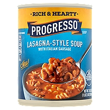 Progresso Lasagna-Style with Italian Sausage, Soup, 18.5 Ounce