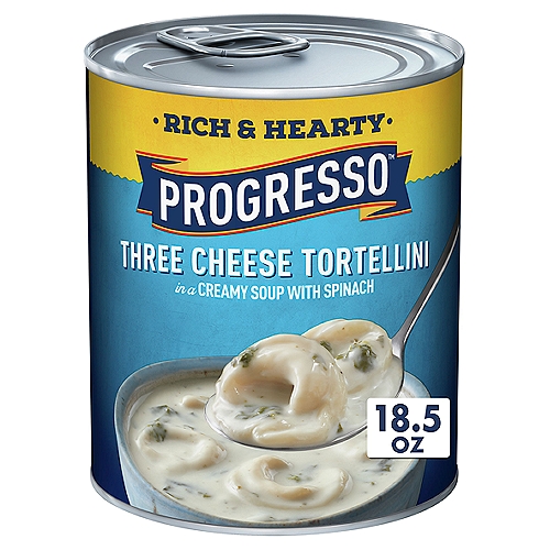 Progresso Three Cheese Tortellini in a Creamy Soup with Spinach, 18.5 oz