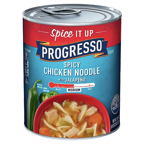 Progresso Medium Spicy Chicken Noodle with Jalapeño Soup, 18.5 oz