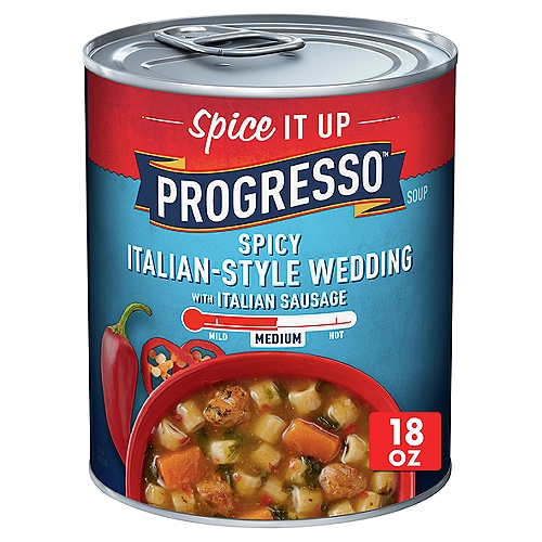 Progresso Medium Spicy Italian-Style Wedding with Italian Sausage Soup, 18 oz