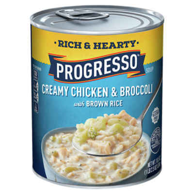 PROGRESSO Creamy Chicken & Broccoli with Brown Rice Soup, 18.5 oz