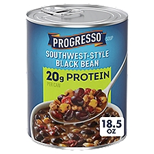 Progresso Protein Southwest-Style Black Bean Soup, 18.5 oz, 18.5 Ounce