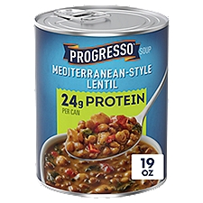Progresso Protein Mediterranean-Style Lentil Soup, 19 oz