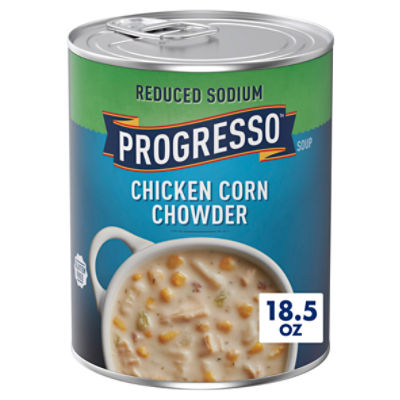 Progresso Reduced Sodium Chicken Corn Chowder Soup, 18.5 oz