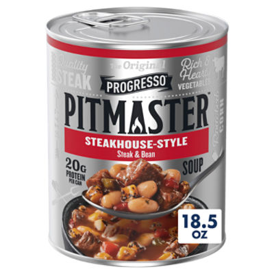 Progresso Pitmaster Steakhouse-Style Steak & Bean Soup, 18.5 oz