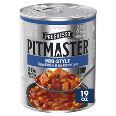 Progresso Pitmaster BBQ-Style Grilled Chicken & Fire Roasted Corn Soup, 19 oz