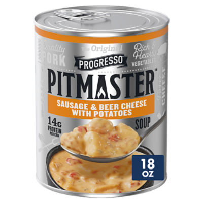 Progresso Pitmaster Sausage & Beer Cheese with Potatoes Soup, 18 oz