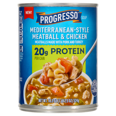 Progresso Mediterranean-Style Meatball & Chicken Soup, 18.5 oz