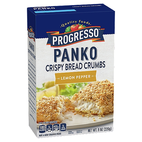 Progresso Panko Lemon Pepper Crispy Bread Crumbs, 8 oz
Get Creative
Sometimes when cooking, you need an extra touch to make a recipe delicious. With our versatile panko bread crumbs, you can add a delicate crunch and golden crispness to your culinary creations.