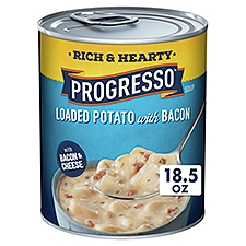 Progresso Rich & Hearty Loaded Potato with Bacon Soup, 18.5 oz, 18.5 Ounce