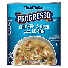 Progresso Traditional Chicken & Orzo with Lemon, Soup, 18.5 Ounce