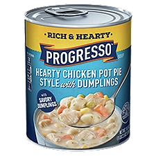 Progresso Hearty Chicken Pot Pie Style with Dumplings Soup, 18.5 oz