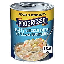Progresso Rich & Heaty Chicken Pot Pie Style with Dumplings Soup, 18.5 oz