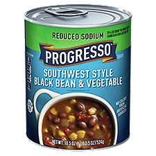 Progresso Reduced Sodium Southwest Style Black Bean & Vegetable, Soup, 18.5 Ounce