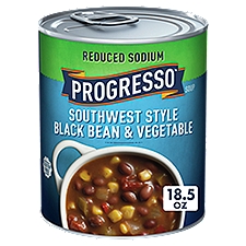 Progresso Reduced Sodium Southwest Style Black Bean & Vegetable Soup, 18.5 oz