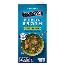 Progresso Reduced Sodium Chicken Broth, 32 Ounce