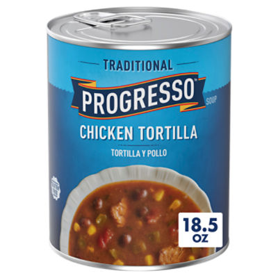Progresso Traditional Chicken Tortilla Soup, 18.5 oz, 18.5 Ounce