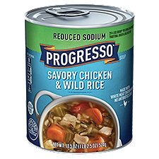 Progresso Reduced Sodium Savory Chicken & Wild Rice Soup, 18.5 oz
