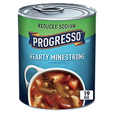 Progresso Reduced Sodium Hearty Minestrone Soup, 19 oz, 19 Ounce
