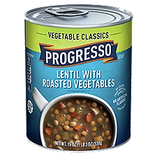 Progresso Vegetable Classics Lentil with Roasted Vegetables, Soup, 19 Ounce