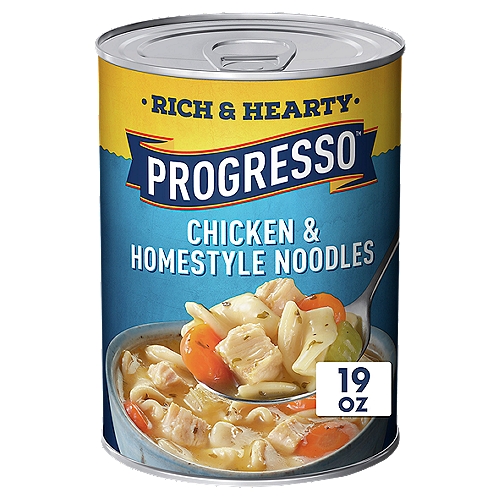 Progresso Rich & Hearty Chicken & Homestyle Noodles Soup, 19 oz