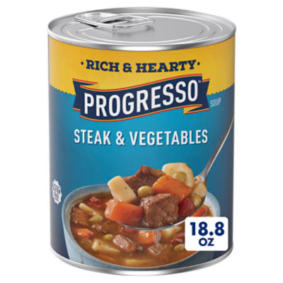 Progresso Rich & Hearty Steak & Vegetables Soup, 18.8 oz