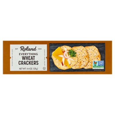 Roland Everything Wheat Crackers, 4.4 oz