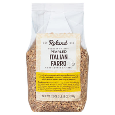 Roland Pearled Italian Farro, 17.6 oz