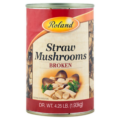 Roland Broken Straw Mushrooms, 4.25 lb