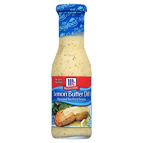 McCormick Golden Dipt Lemon Butter Dill Sauce, 8.4 oz
Delicious seafood is easier than ever with this great tasting lemon and dill sauce. Best with salmon, tilapia, flounder, cod, peeled shrimp or scallops.