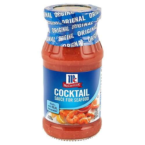 McCormick Golden Dipt Seafood Cocktail Sauce, 8 fl oz
McCormick Cocktail Sauce complements the flavor of shrimp, oysters, clams, fish and other seafood. Its rich flavor has just the right amount of sweetness and is made with real horseradish.