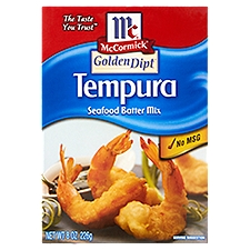 McCormick Golden Dipt Tempura, Seafood Batter Mix, 8 Ounce