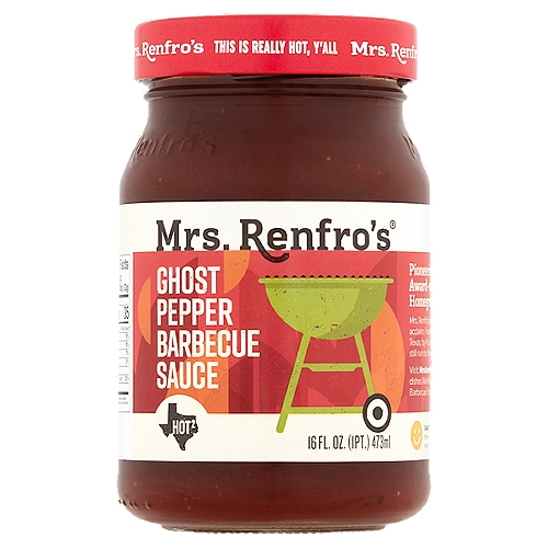 Mrs. Renfro's Hot2 Ghost Pepper Barbecue Sauce, 16 oz