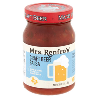 Mrs. Renfro's Med Hot Craft Beer Salsa, 16 oz