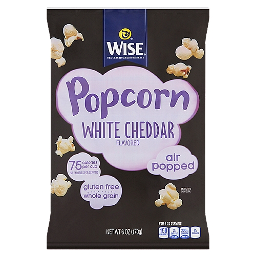 Wise White Cheddar Flavored Popcorn, 6 oz