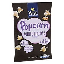 Wise White Cheddar Flavored, Popcorn, 6 Ounce