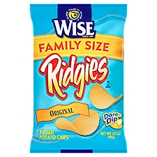 Wise Ridgies Original Ridged Potato Chips Family Size, 14 oz