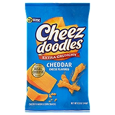 Wise Cheez Doodles Extra Crunchy Cheddar Cheese Flavored Snacks, 8.5 oz