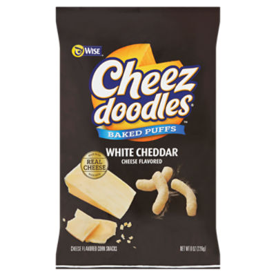 Wise Snacks Cheez Doodles Baked Puffs, Real Cheddar Cheese,