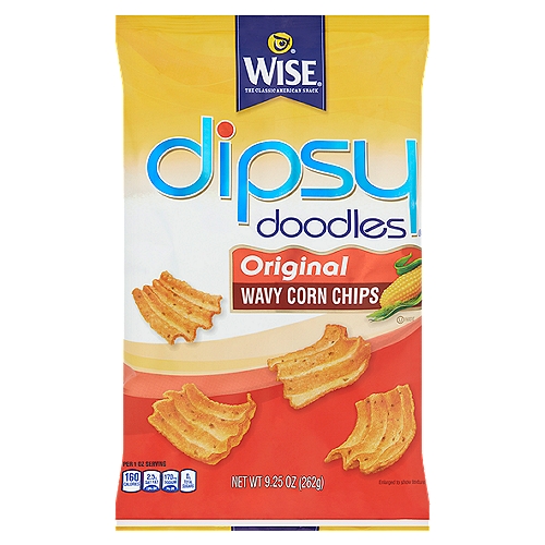 Wise Dipsy Doodles Original Wavy Corn Chips, 9.25 oz
