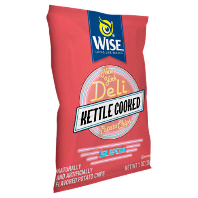 Wise New York Deli Jalapeno Kettle Cooked Potato Chips, 1 oz