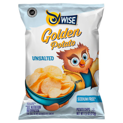 Wise Unsalted Potato Chips, 7.5 oz