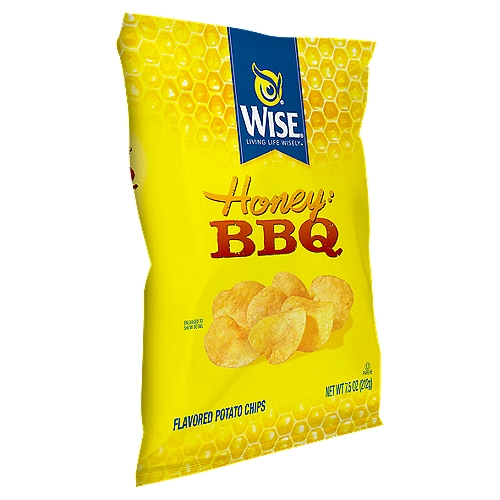 Wise Honey BBQ Flavored Potato Chips, 7.5 oz