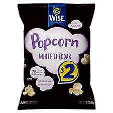 Wise White Cheddar Flavored, Popcorn, 3 Ounce