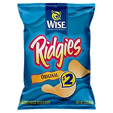 Wise Ridgies Original Flavored Ridged Potato Chips, 3 oz, 3 Ounce
