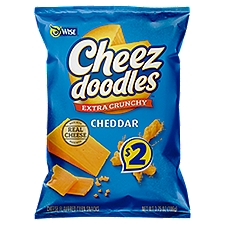 Wise Cheez Doodles Extra Crunchy Cheddar Cheese Flavored Corn Snacks, 3.75 oz