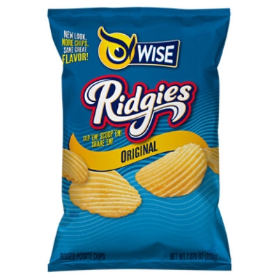 Wise Ridgies Original Ridged Potato Chips, 7.875 oz
