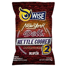 Wise New York Deli Kettle Cooked Jalapeño Potato Chips, 2.65 oz, 2.65 Ounce